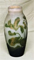Fine Arsall Cameo Glass Vase, Signed.