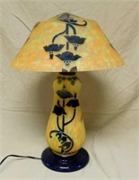 Cameo Glass Lamp in the Charder Style.