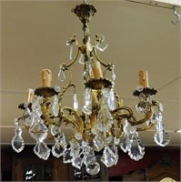 French Pendalogue Crystal Chandelier.