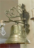 French Cast Bronze Wall Mounted Bell.