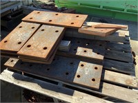 17 SOLID STEEL BASE PLATES 70 X 25CM