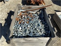 LARGE CRATE OF ASSORTED NUTS AND BOLTS