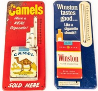 Lot of 2 Vintage Cigarette Thermometers