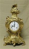 Collection D'Art Rococo Style Brass Clock.