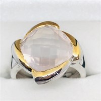 $100  Rose Quartz(5.9ct) Men'S Ring