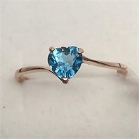 $1000 14K  Blue Topaz Ring
