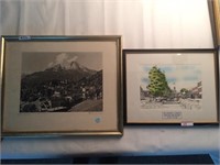 Two framed wall photographs