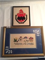 Two framed wall arts