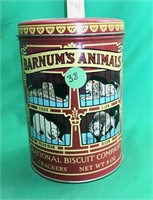 Cute Vintage Barnum's Animals Circus Cookie Tin