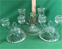 3 Nice Glass Crystal? Candle Holders