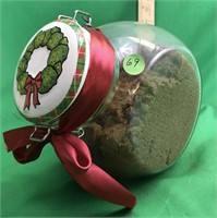 Wreath Christmas Holiday Kitchen Canister