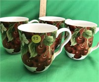 Fruit Amore Noble Excellence 4 Pretty Cherry Mugs