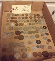100 old foreign coins most 1920s to 1960s