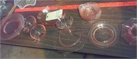 20 pcs pink depression glass