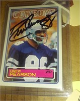Drew Pearson Dallas Cowboys autographed card
