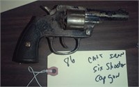 Rare old KENTON cast iron SIX SHOOTER cap gun