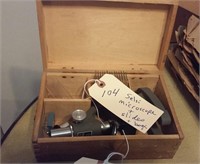 Vintage SELSI microscope w slides & orig box