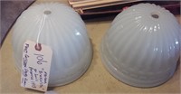 2 old Brascolite light fixture globes ca 1919