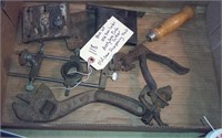 Old tools, locks circle cutter saw sharpening etc