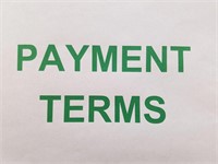 PAYMENT TERMS