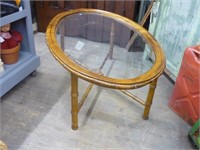 Oval Bamboo Style Coffee Table