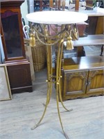 Gold Tone Metal Plant Stand / Table