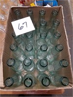 12 Green Glass Bottles
