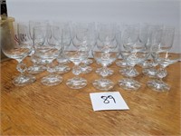 18 Matching Crystal Wine Glasses