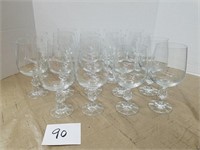 18 Crystal Water Goblets (match lot 89)