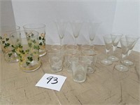Clover  & Juice Glasses, Smaller Stemware