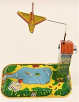 Yone Japan Wind-Up Tin Toy Airplane