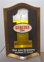 Light Up Genesee Beer Sign (plastic)
