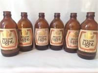 6 Molson Light Stubby Bottles