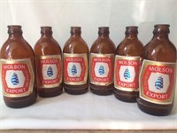 6 Molson Export Stubby Bottles