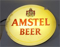 Light Up Plastic Amstel Beer Sign