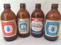 4 Molson Stubby Bottles