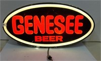 Light up Plastic Oval Genesee Sign