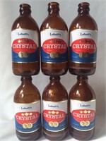 6 Labatt's Crystal Stubby Bottles