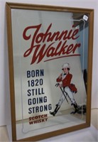 Johnnie Walker Mirror Sign 25 1/2" x 17 1/4"
