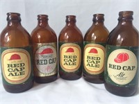 5 Red Cap Ale Stubby Bottles