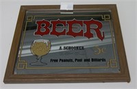 Mirrored Sign - 5 Cent Beer - 13" x 11"