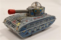Space Tank France Jouets Battery Op. Tin Toy