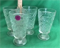 Set of 4 Vintage WEXFORD Tea/Water Goblets