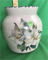 Pretty Hallmark Ceramic Canister with Magnolias