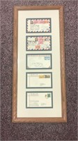 Worldwide Stamps Airmail Covers x15 in 3 Frames