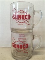 Sunoco Advertising Glass Mugs - Wingham Ont