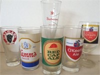 6 Beer Advertising Glasses...