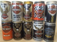 10 Harley Davidson Beer Cans