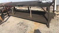 Work bench with vice 31” x 10’ long