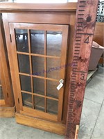 Wood cabinet w/glass door 56Tx29Wx14D